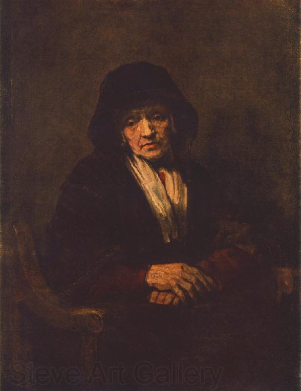 REMBRANDT Harmenszoon van Rijn Portrait of an old Woman Germany oil painting art